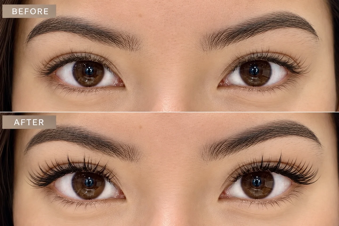 Doll Eye lash extensions before and after, AyuriNails Beauty Lounge Poblacion Makati